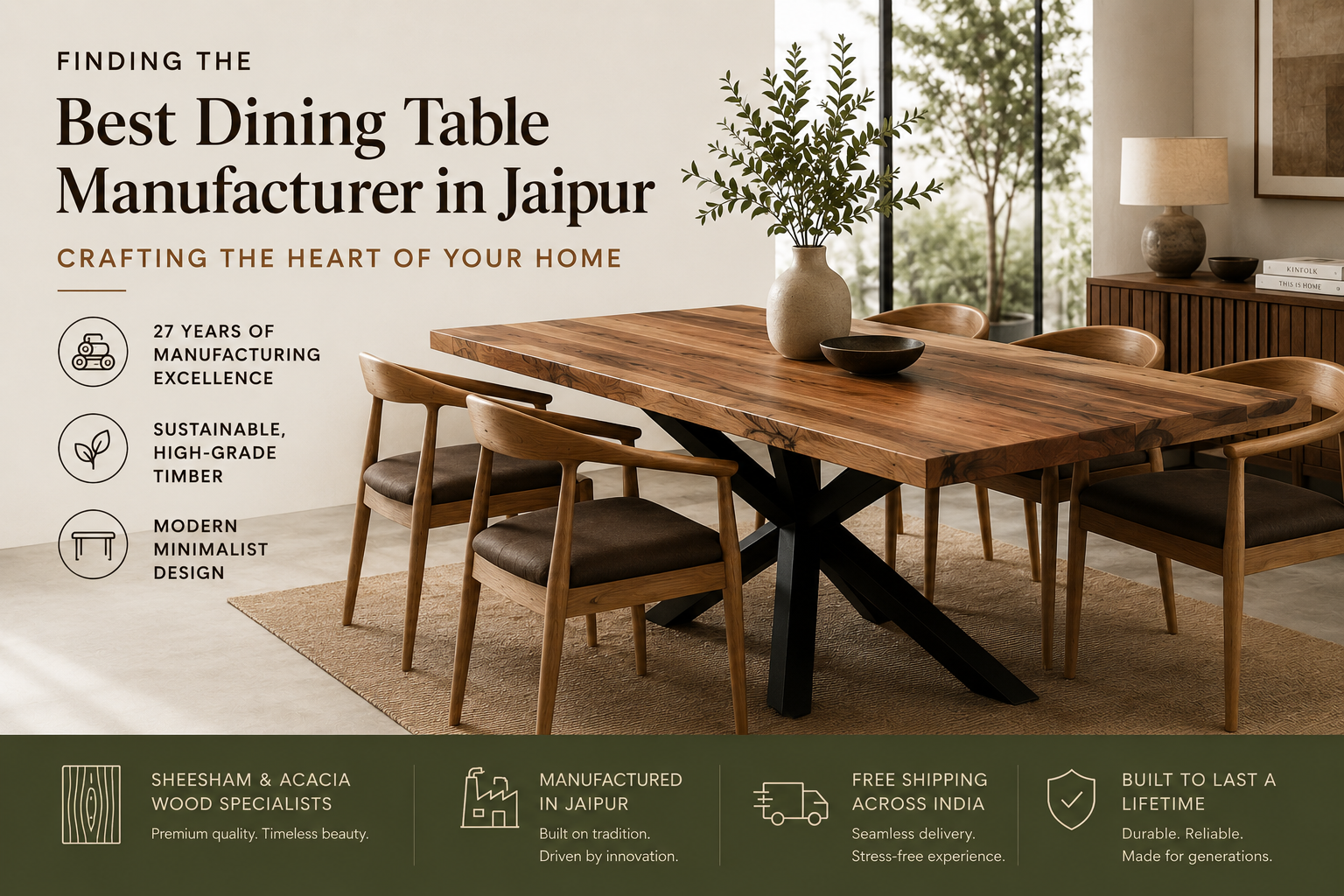 Best Dining Table Manufacturer in Jaipur: Crafting the Heart of Your Home