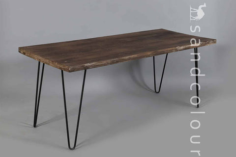 James Rusty Brown Wooden Table - 6 Seater
