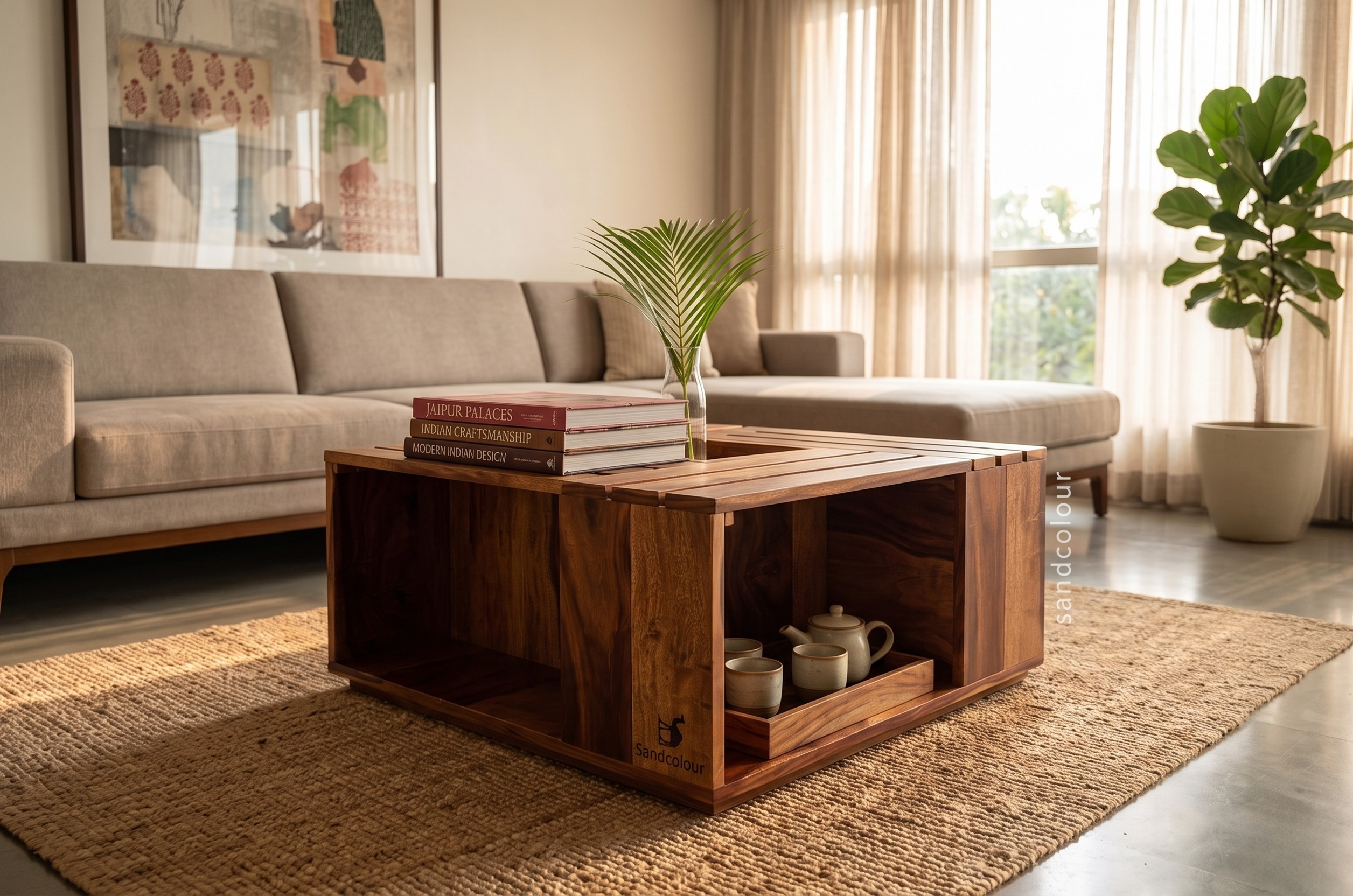 Buy Solid Wood Handcrafted Coffee Tables in India | Sandcolour