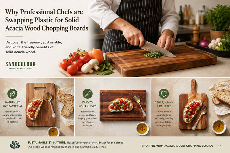 Why Professional Chefs are Swapping Plastic for Solid Acacia Wood Chopping Boards