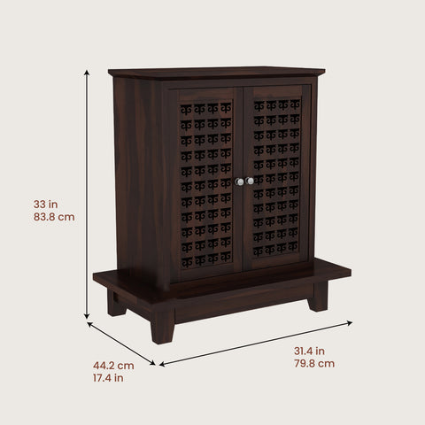 Vandana Home Temple (Walnut Finish)