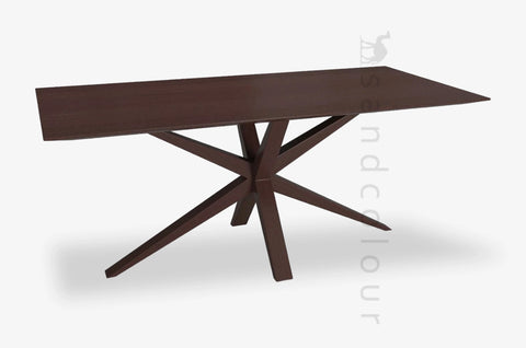 Emily Solid wood dining table with star base