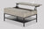 Lift Top Coffee Table with Storage, Grey washed mango wood.