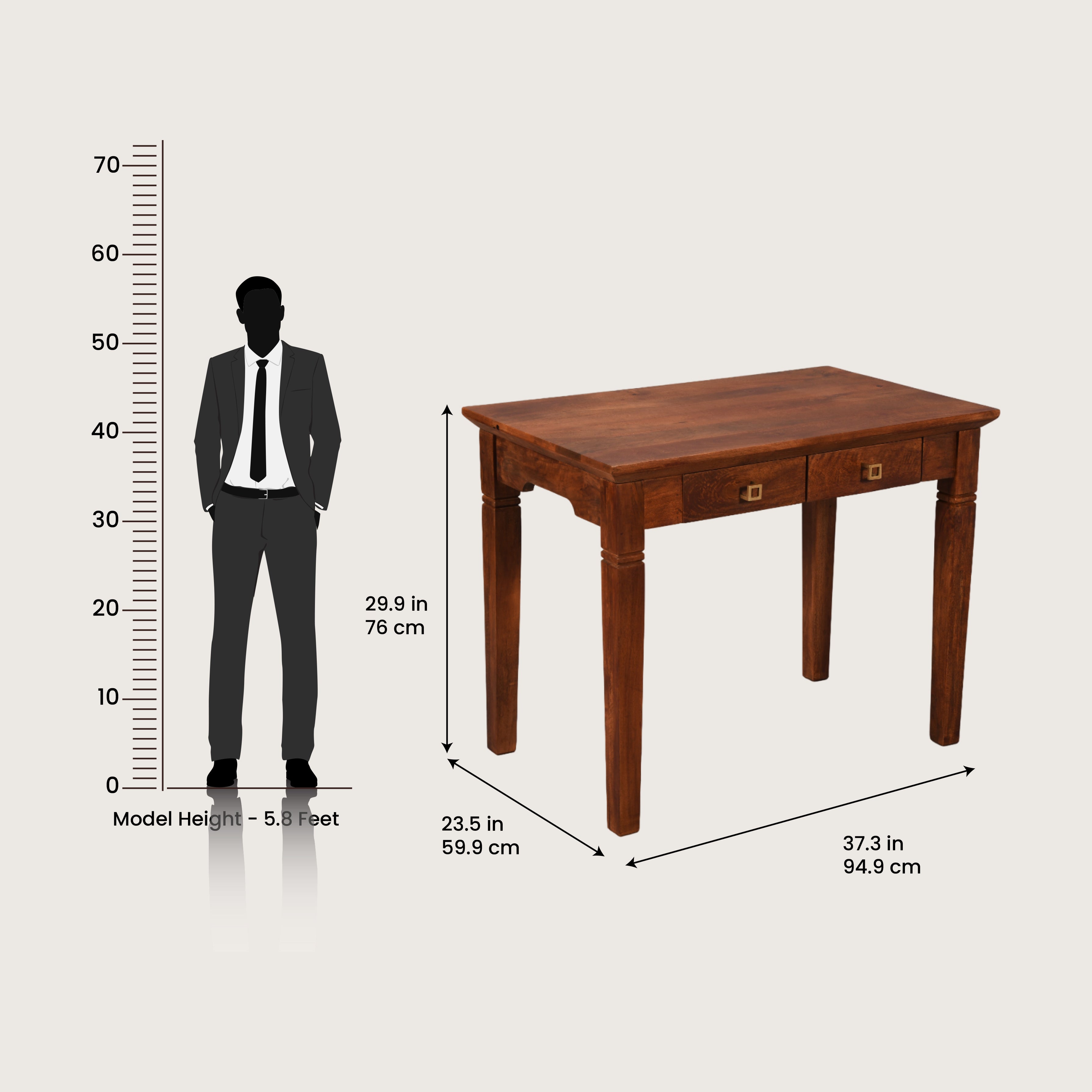 Rustic Study Table Solid Timber Perfect Solid Wood Study Table