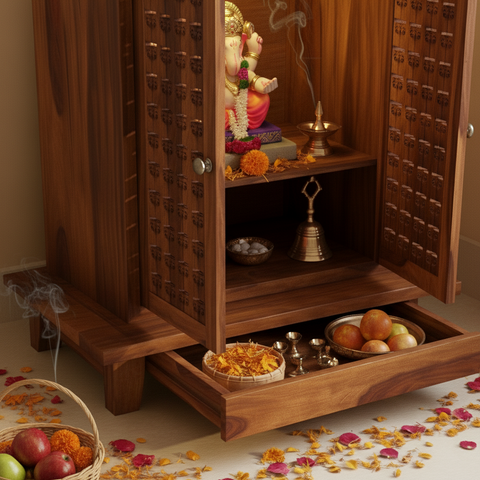 Vandana Home Temple (Honey Finish)
