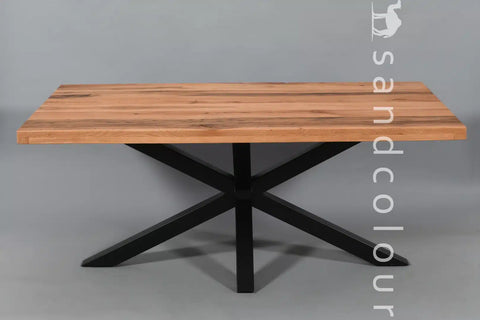 Alaska Wooden Table - Iron Legs -1