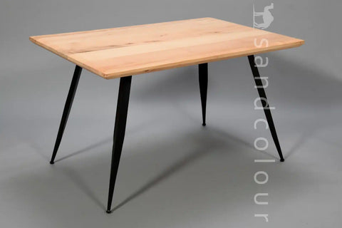 Helen Natural Table -Black Legs -1