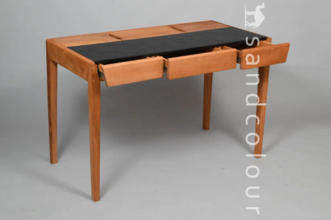 Joey Beech Wood Desk – Black - 1
