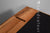 Joey Oak Wood Desk – Black Leatherite
